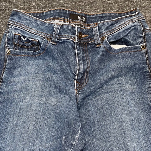 A NEW APPROACH ANA Women's Blue Denim Jeans Bootcut Size 6 Embroidered Pockets - Picture 2 of 9
